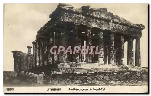 Cartes postales Athenes Parthenon vue de Nord Est Grece