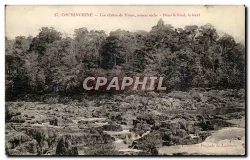 Cartes postales Cochinchine Les Chutes de Trian Saison Seche Dans le fond la Foret Vietnam