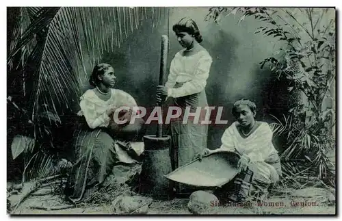 Cartes postales Women Ceylan Sri Lanka