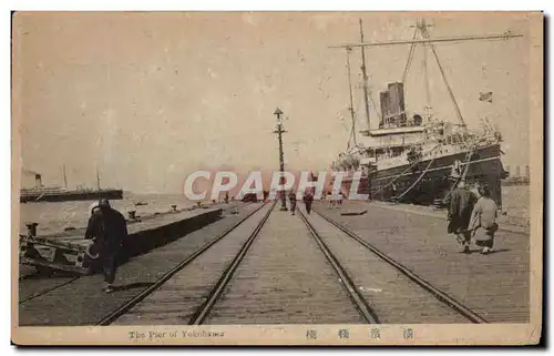 Cartes postales The Pier of Yokohama Japon Nippon Bateau