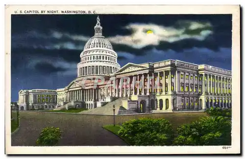 Ansichtskarte AK U S Capitol By Night Washington D C