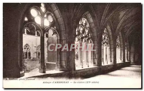 Cartes postales Abbaye d'Ambronay Le Cloitre