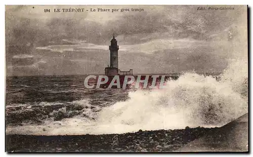 Ansichtskarte AK Le Treport Le Phare par gros temos