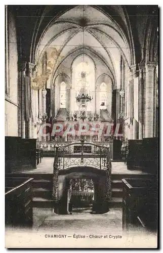 Cartes postales Chamigny Eglise Choeur et Crypte