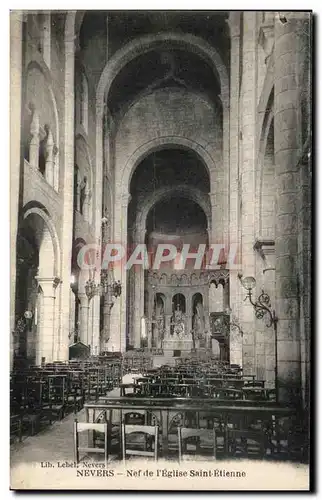 Cartes postales Nevers Nef de l'Eglise Saint Etienne