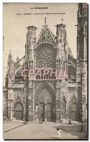 Cartes postales La Normandie Dieppe Porche de l&#39Eglise Daint Jacques