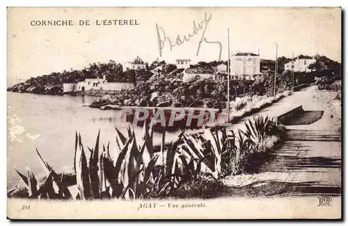 Cartes postales Corniche De L&#39Esterel Agay Vue generale