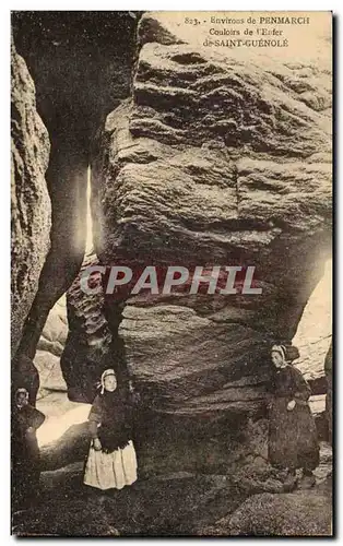 Cartes postales Environs de Penmarch Couloirs de l'Enfer de Saint Guenole