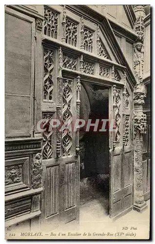 Ansichtskarte AK Morlaix Bas d&#39un Escalier de la Grande Rue