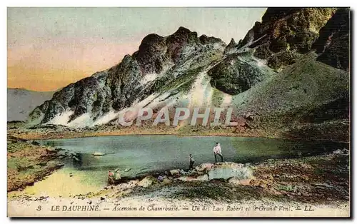 Cartes postales Le Dauphine Ascension de Chamrousse Un des Lacs Robert et le Grant vent