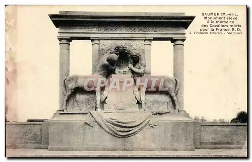 Cartes postales Saumur Monument raised with the memory of Cavallers died for France�