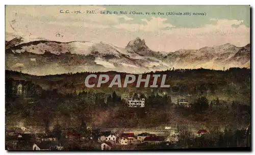 Cartes postales Pau Le Pic du Midi d&#39Ossau vu de Pau