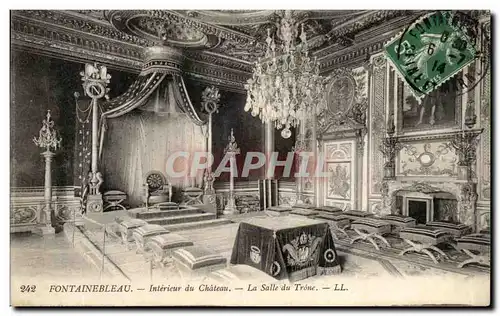 Cartes postales Fontainebleau Interieur du Chateau La Salle du Trone