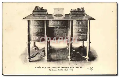 Cartes postales Musee De Dijon Bureau dit Semainier style Louis XIII