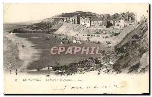 Ansichtskarte AK Le Portel La Plage et les Falaises