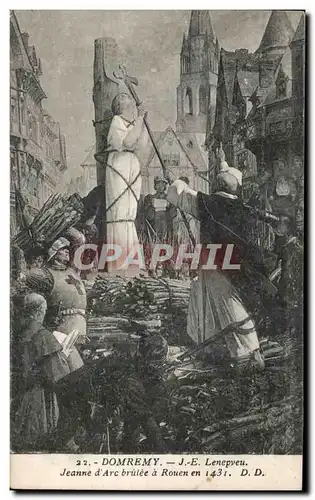 Cartes postales Domremy Lenepveu Jeanne d'Arc Brulee a Rouen en 1431