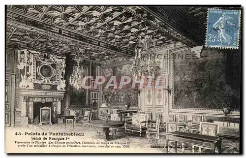 Cartes postales Palais de Fontainbleau Salon de Francois 1er