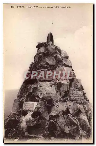 Ansichtskarte AK Vieil Armand Monument des Chasseurs Militaria