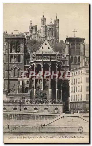 Ansichtskarte AK Absides de la Basilique de Fourviere et de la Cathedrale St Jean