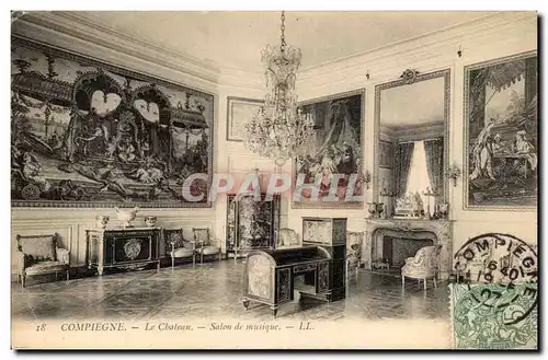 Ansichtskarte AK Compiegne Le Chateau Salon de Musique