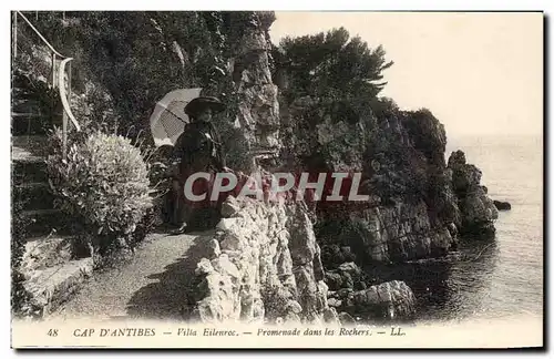 Cartes postales Cap D&#39Antibes Villa Eilenroc Promenade dans Les Rochers