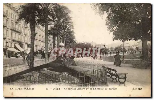 Cartes postales Nice Le Jardin Albert 1er et Avenue de Verdun