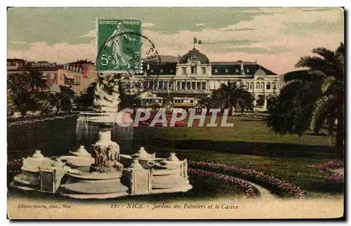 Cartes postales Nice Jardins des Palmiers et le Casino