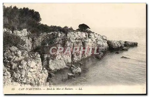 Cartes postales Cap D&#39Antibes Bord de Mer et Rochers