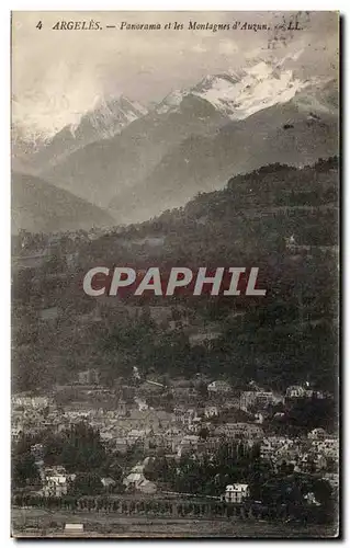 Cartes postales Argeles panorama et les montagnes d&#39Auzun