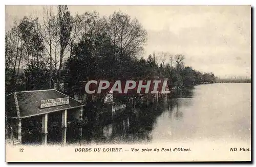 Cartes postales Bords Du loiret Vue Prise du Pont d&#39Olivet Garage Paul Foret