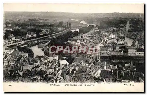 Ansichtskarte AK Meaux Panorama sur la Marne