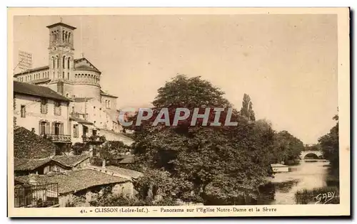 Cartes postales Clisson Panorama Sur l&#39Eglise Notre Dame et la Sevre