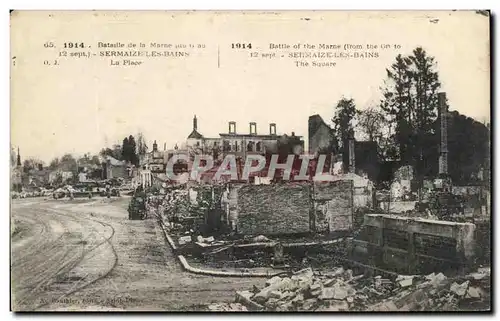 Cartes postales Bataille de la Marne Sermaize les Bains La Place Militaria