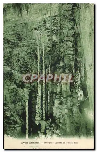 Cartes postales Aven Armand Stalagmite Geante en Porte a Faux