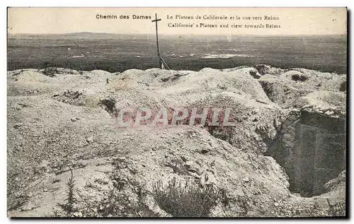 Cartes postales Chemin des Dames Le Plateau de Californie et la Vue Vers Reims Califorine Pleateau and View Towa