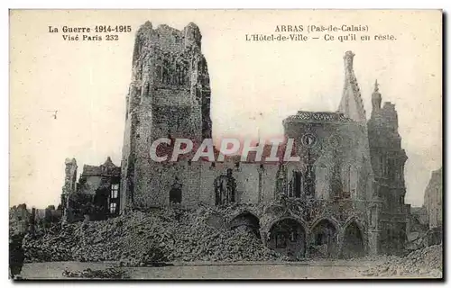 Cartes postales Arras L'Hotel de Ville Militaria