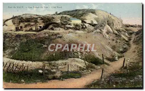 Cartes postales Fort de Vaux Les Fosses du Fort Cote Nord Militaria