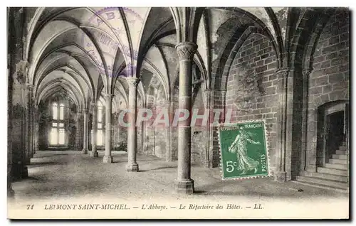 Cartes postales Le Mont Saint Michel L&#39Abbaye Le Refectoire De Hotes