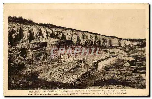 Cartes postales Verdun Les Carrieres Militaria