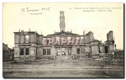 Cartes postales Balaille De La Marne Laheyourt Hotel De Ville Militaria