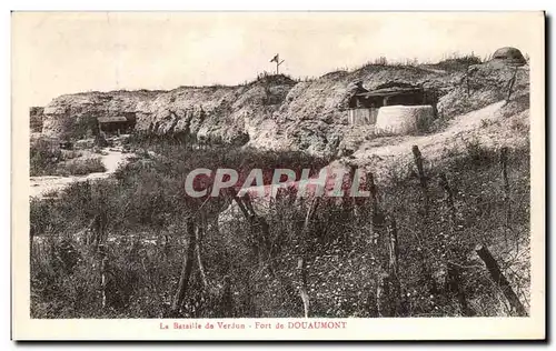 Cartes postales La bataille De Verdun Fort De Douaumont Militaria