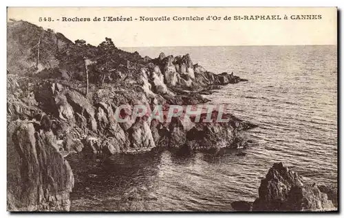 Ansichtskarte AK Rochers de l&#39Esterel Nouvelle Corniche d&#39or de St Raphael a Cannes