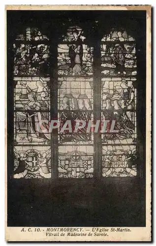 Cartes postales Montmorency L'Eglise St Martin Vitrail de madeleine de Savoie