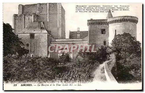 Cartes postales Loches Le Donjon et la Tour Louis XI