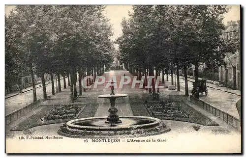 Cartes postales Montlucon L&#39Avenue de la Gare