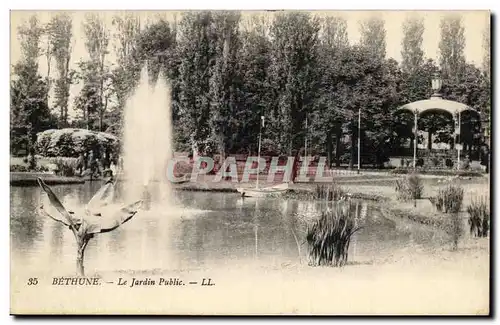 Ansichtskarte AK Bethune Le Jardin Public