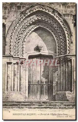 Cartes postales Nogent Le Rotrou Portail de l&#39Eglise Notre Dame