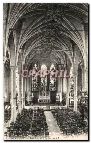 Cartes postales Bethune Interieur de l'Eglise