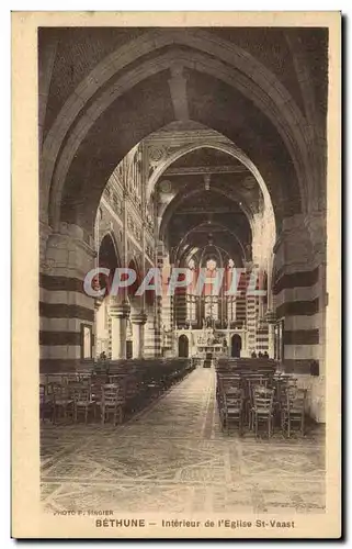 Cartes postales Bethune Interieur de L&#39Eglise St Vaast