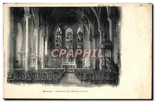 Ansichtskarte AK Bethune Interieur De L&#39Eglise St Vaast